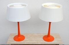 Pair of Pristine Vintage Lumilon Table Lamps by Gerald Thurston for Lightolier