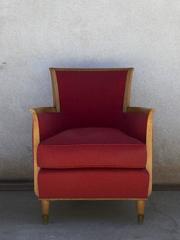 Pair of Chic French Art Deco Sycomore Armchairs by Jules Leleu