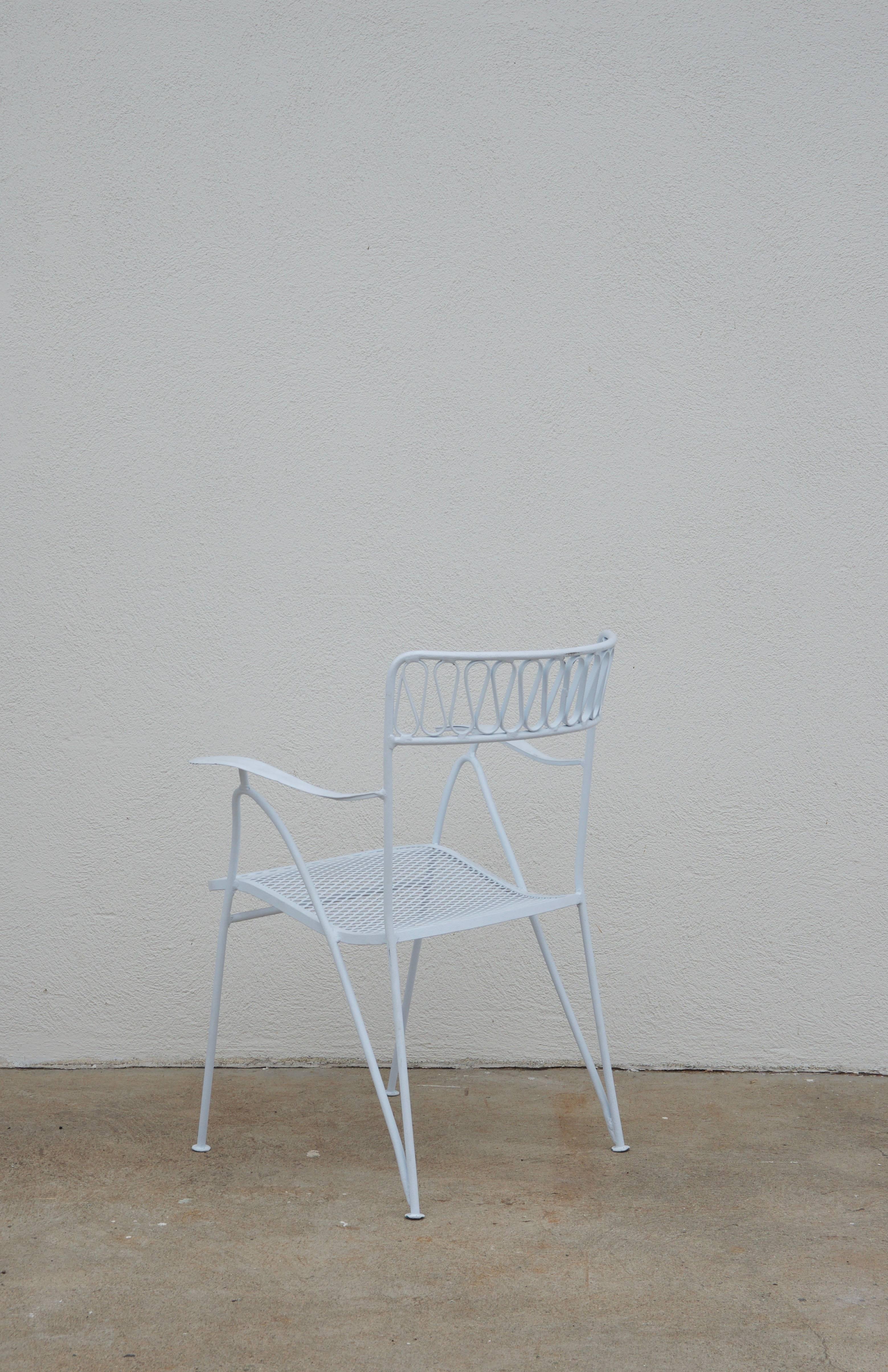 Set of Six Outdoor Indoor Dining Chairs by Maurizio Tempestini for Salterini In Excellent Condition In Los Angeles, CA