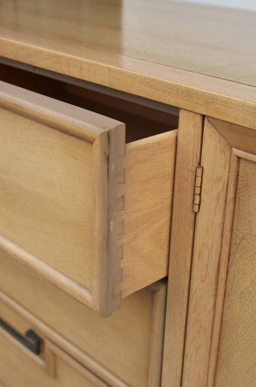 Large Bleached Mahogany Dresser by American of Martinsville For Sale at