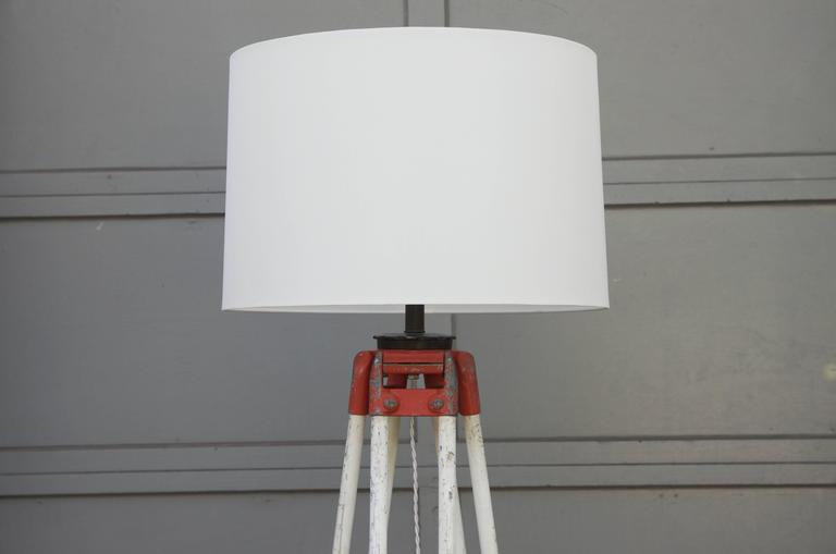Tall Industrial Surveyor Tripod Floor Lamp