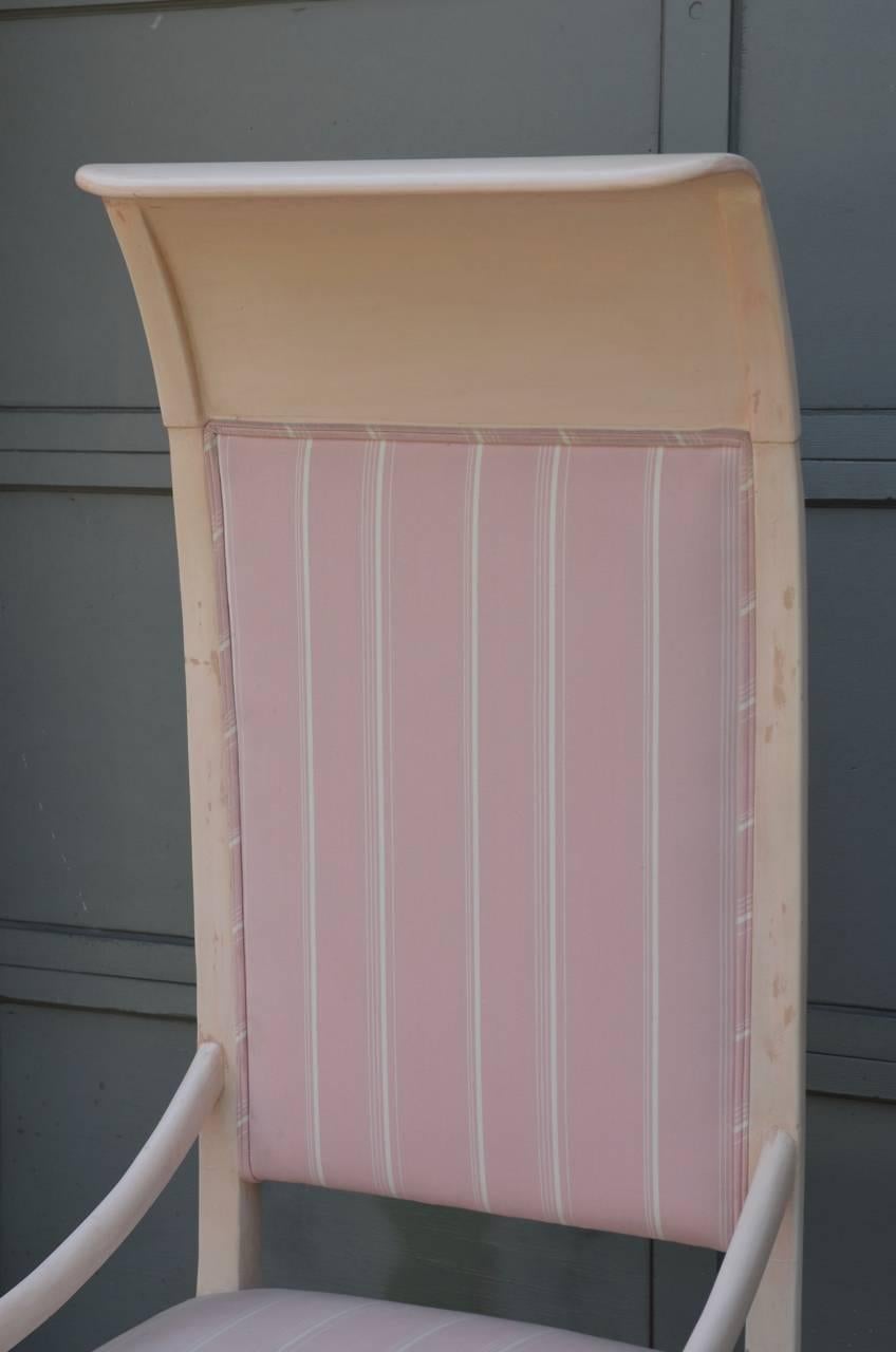 Painted Whimsical Viennese Secessionist High Back Chair
