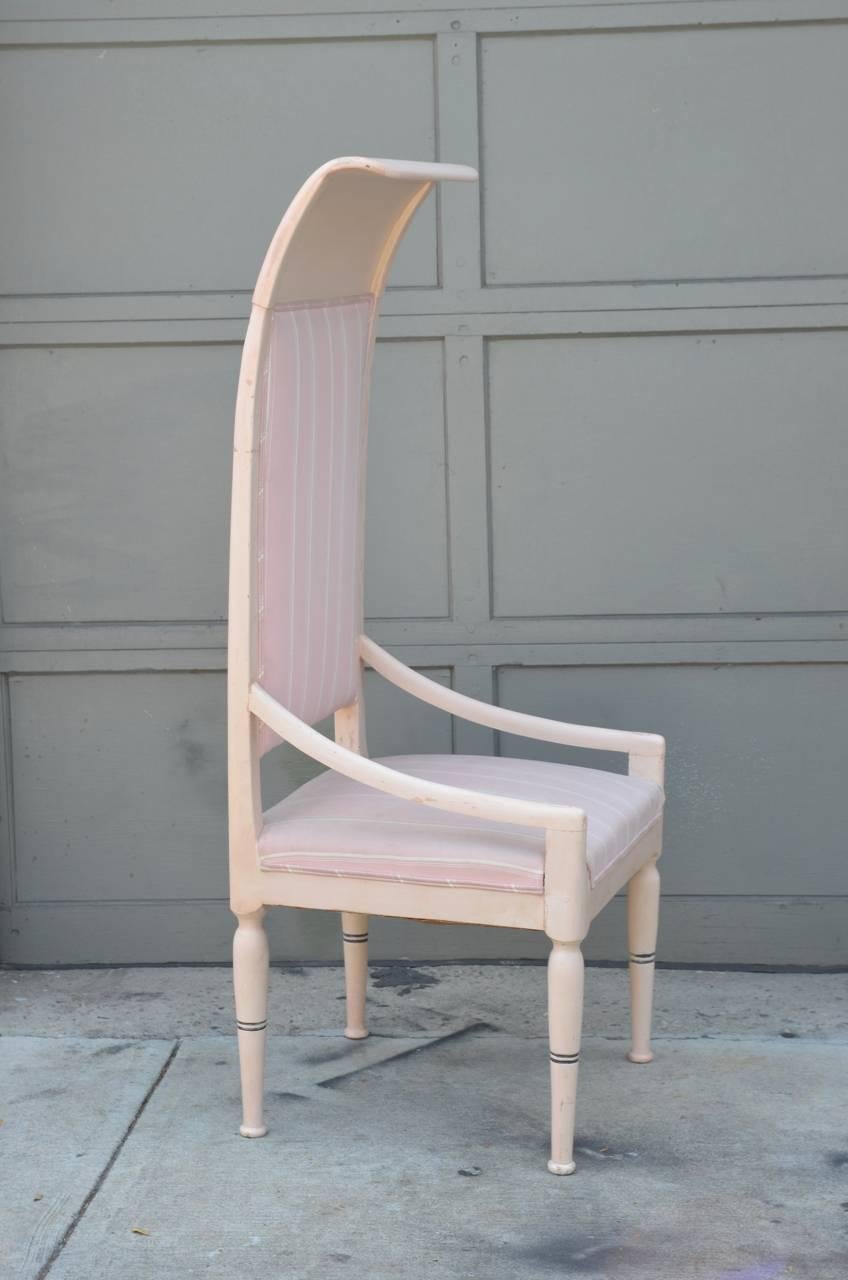Vienna Secession Whimsical Viennese Secessionist High Back Chair