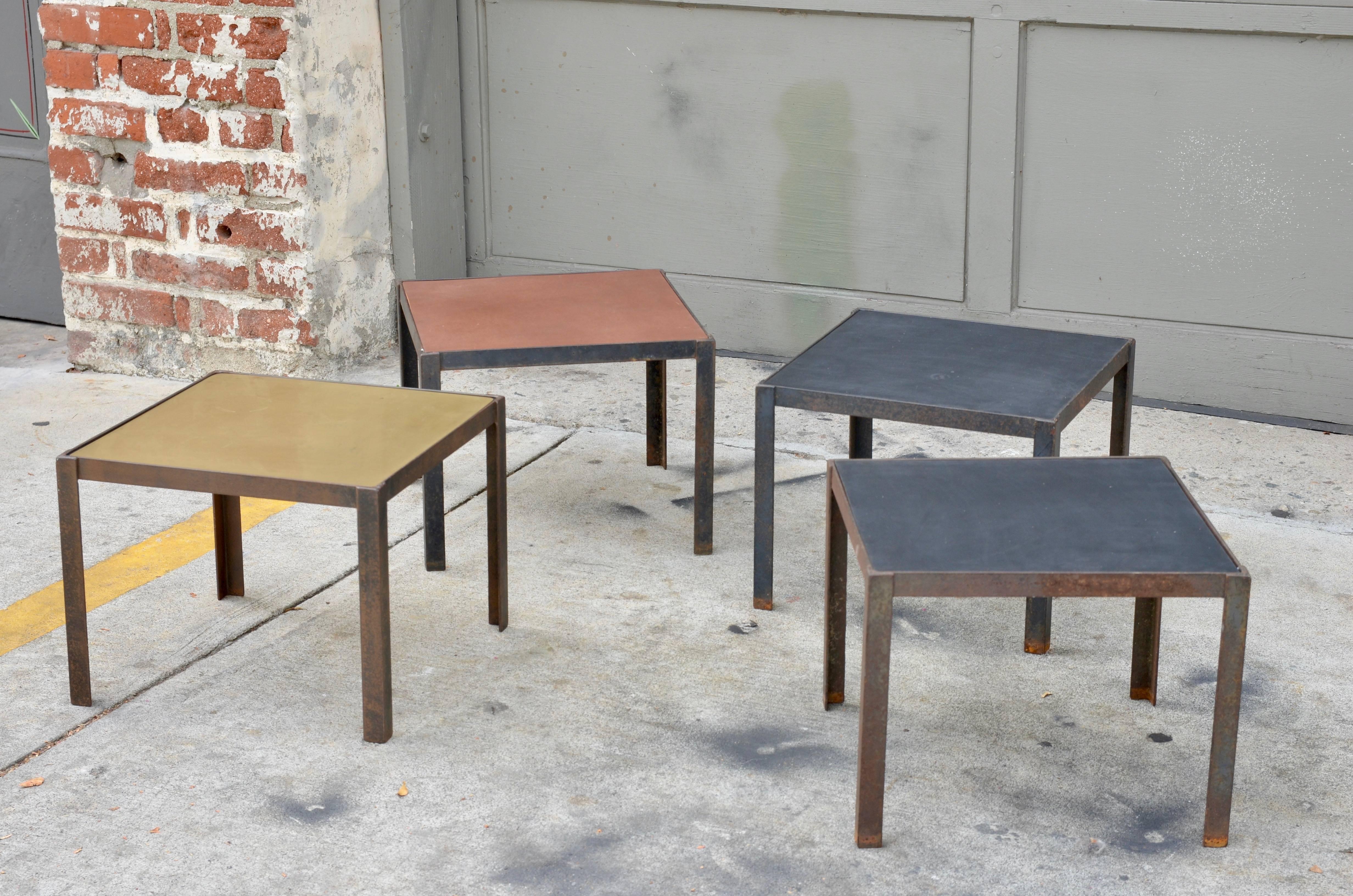 Contemporary Damier Modular Coffee Table or Set of Side Tables by Design Frères