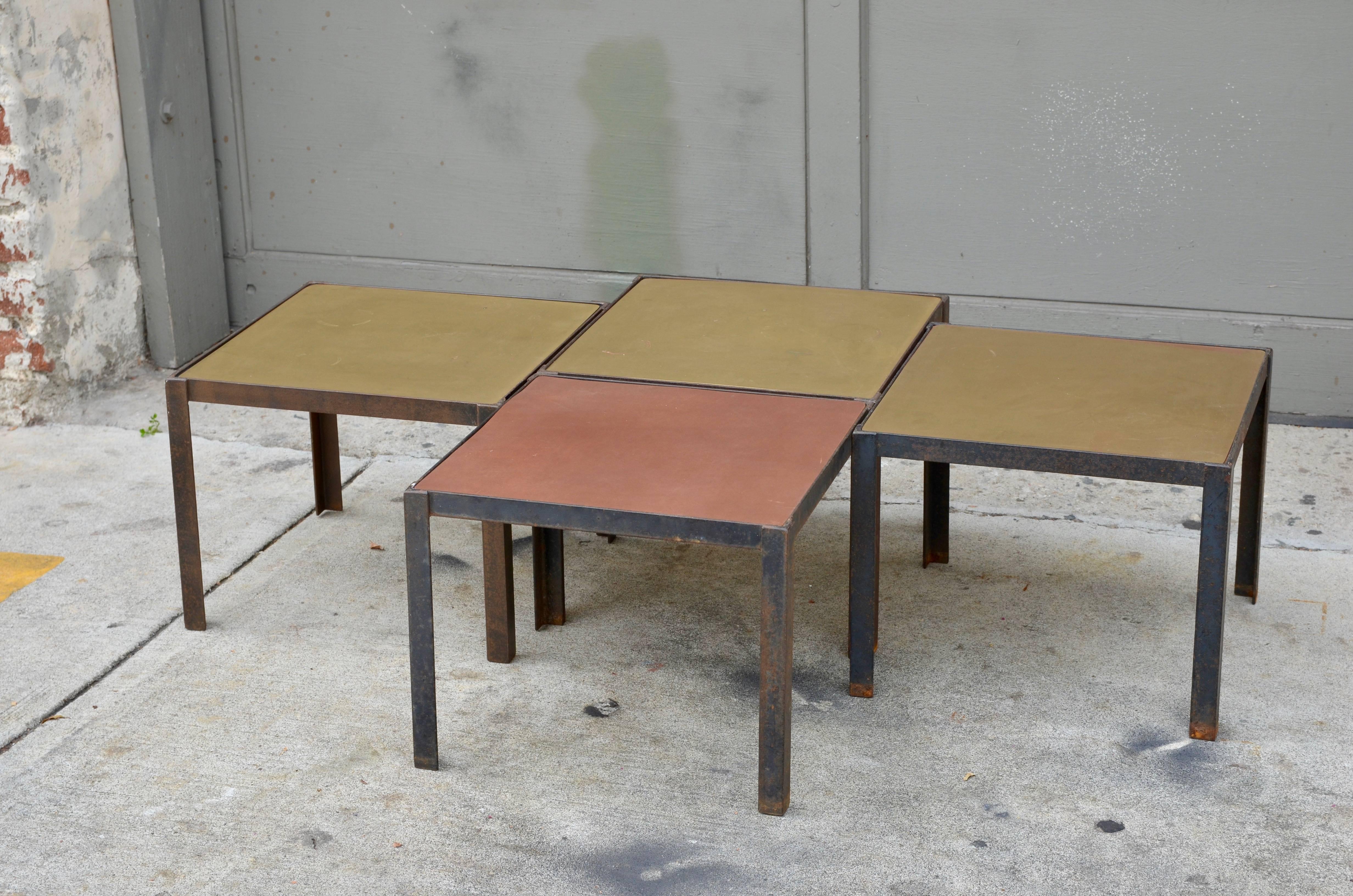 Damier Modular Coffee Table or Set of Side Tables by Design Frères In Good Condition In Los Angeles, CA