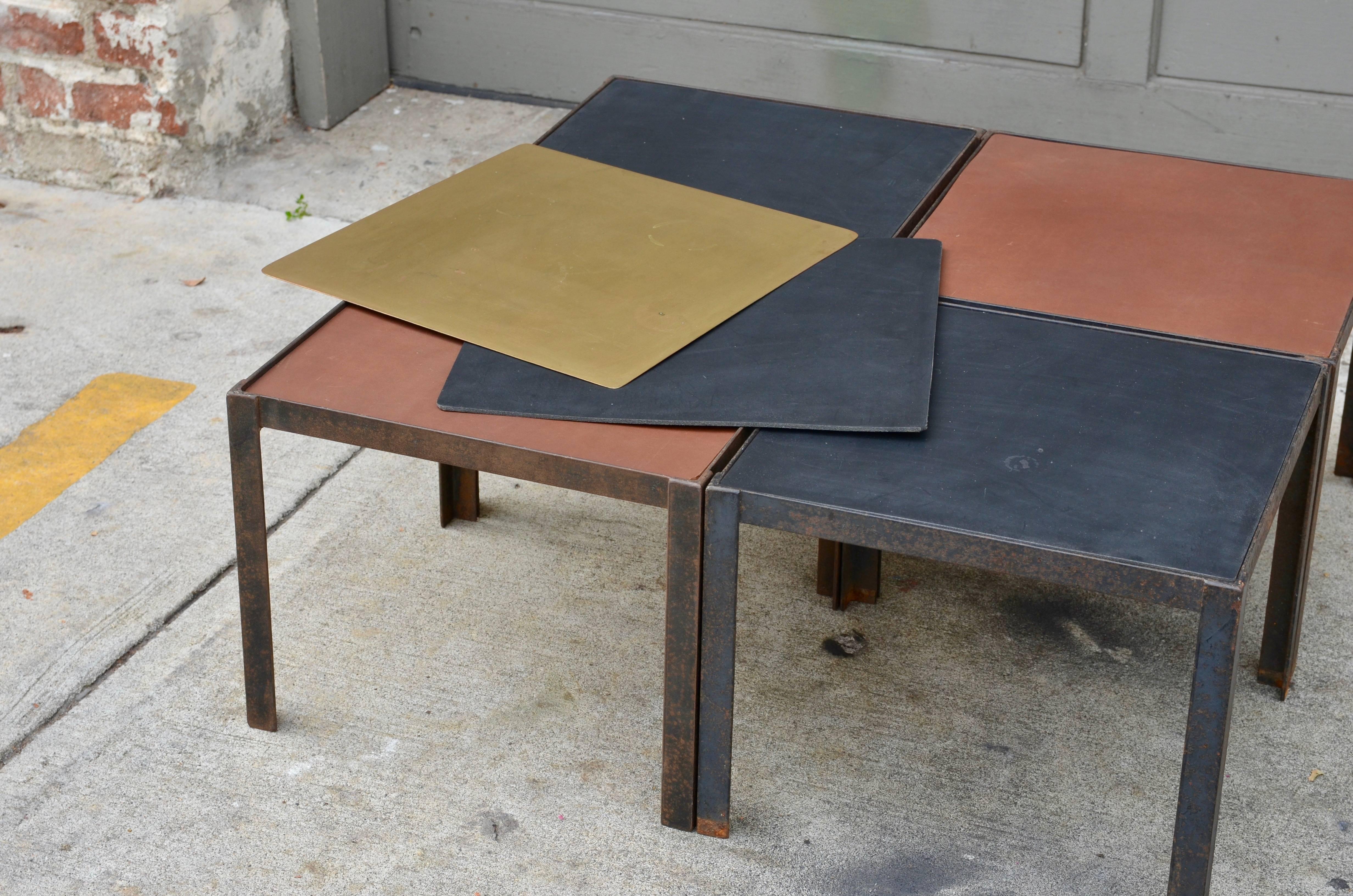 Modern Damier Modular Coffee Table or Set of Side Tables by Design Frères