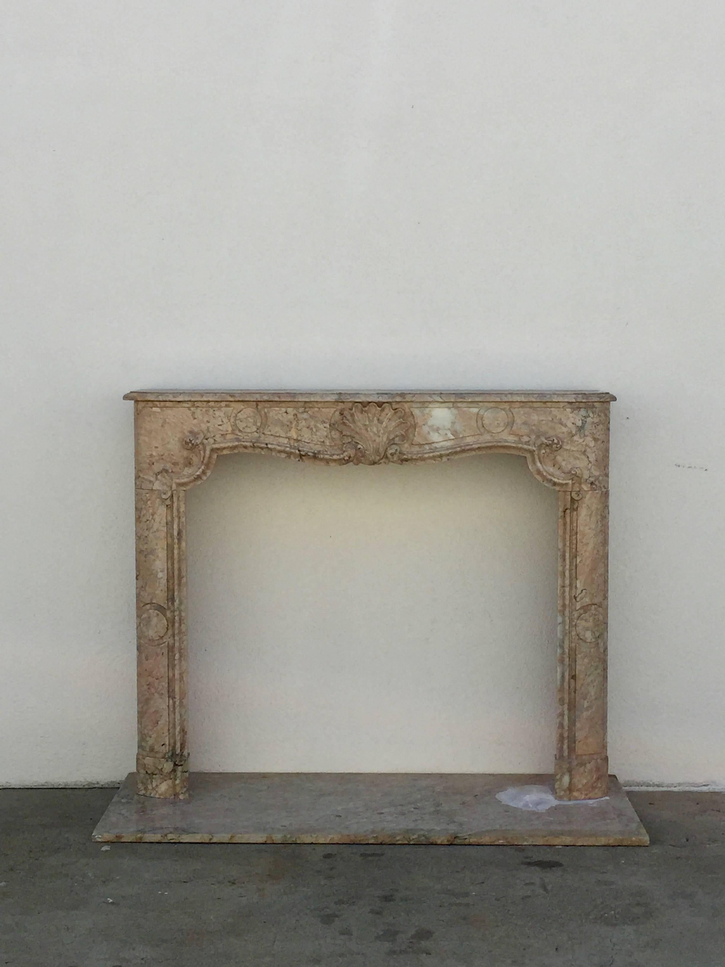 Stunning Louis XV French Marble Mantel.