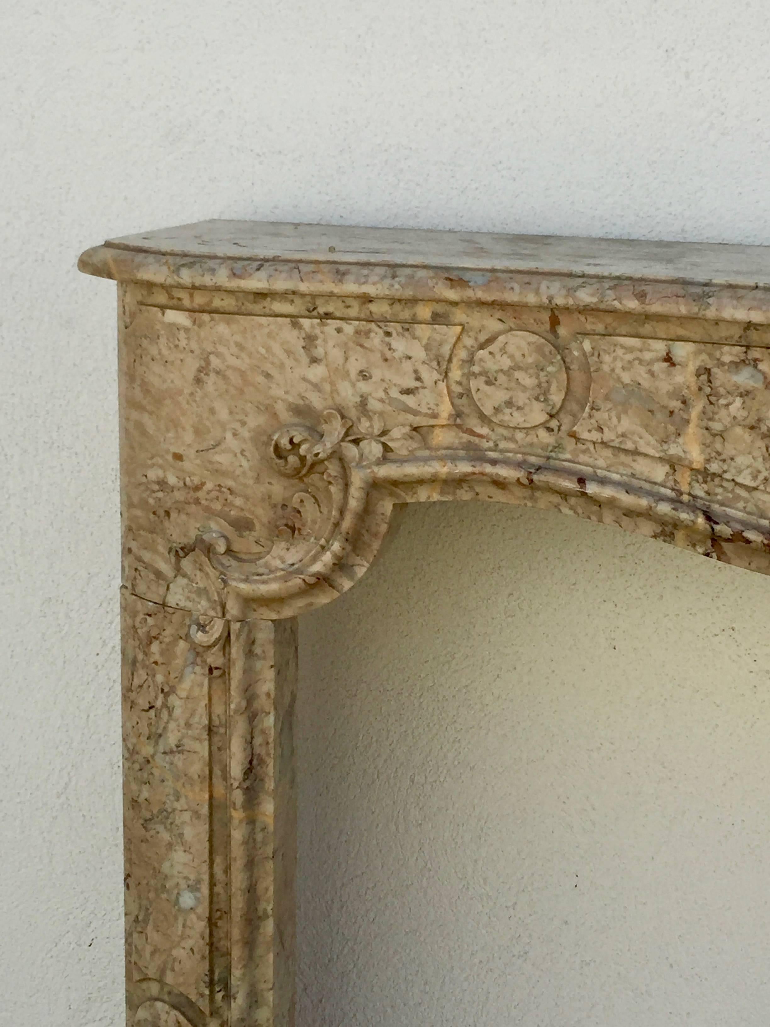 18th Century Stunning Louis XV French Marble Mantel