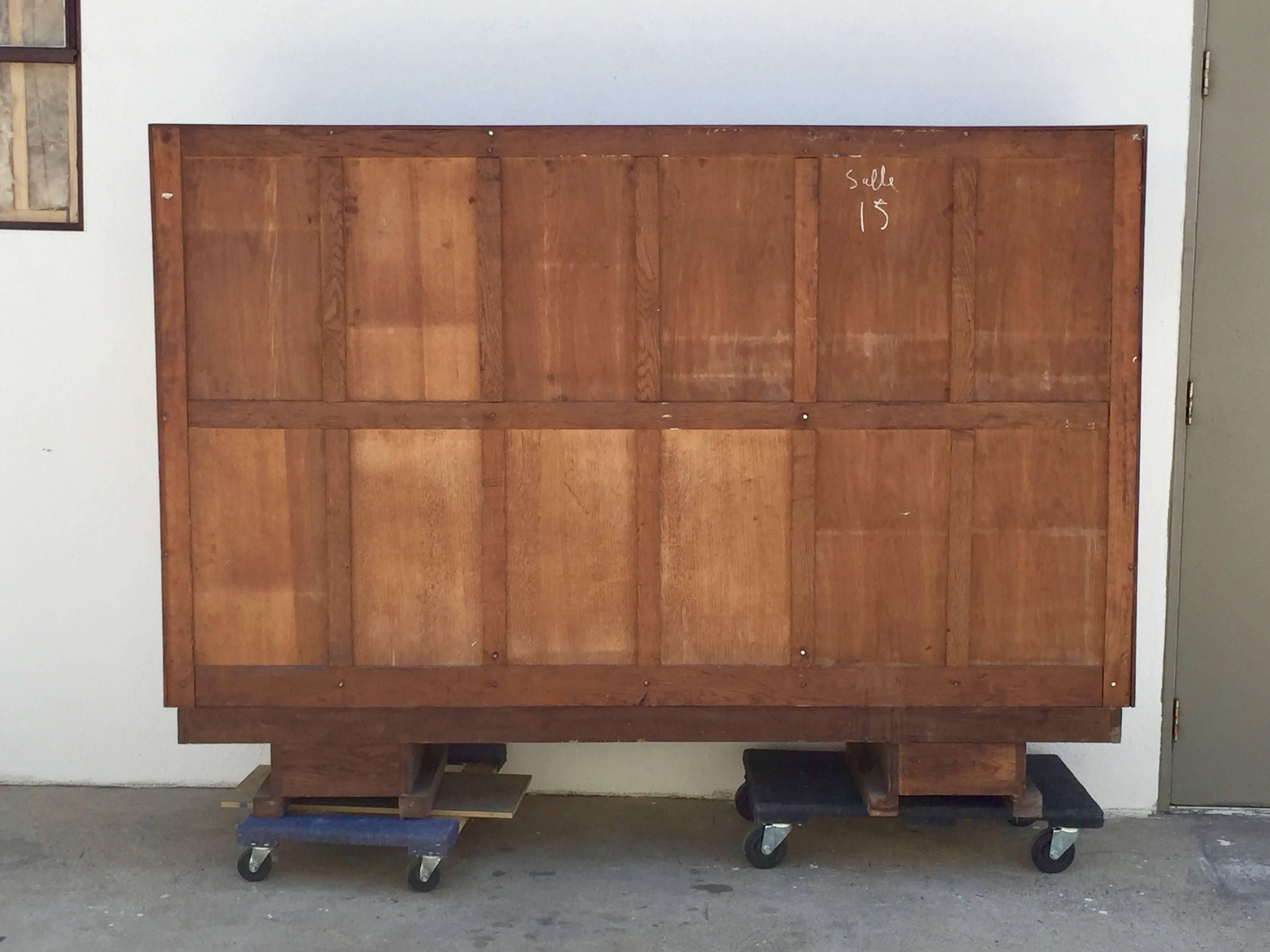 Incredible Polished Oak Low Armoire by Jacques Adnet 2