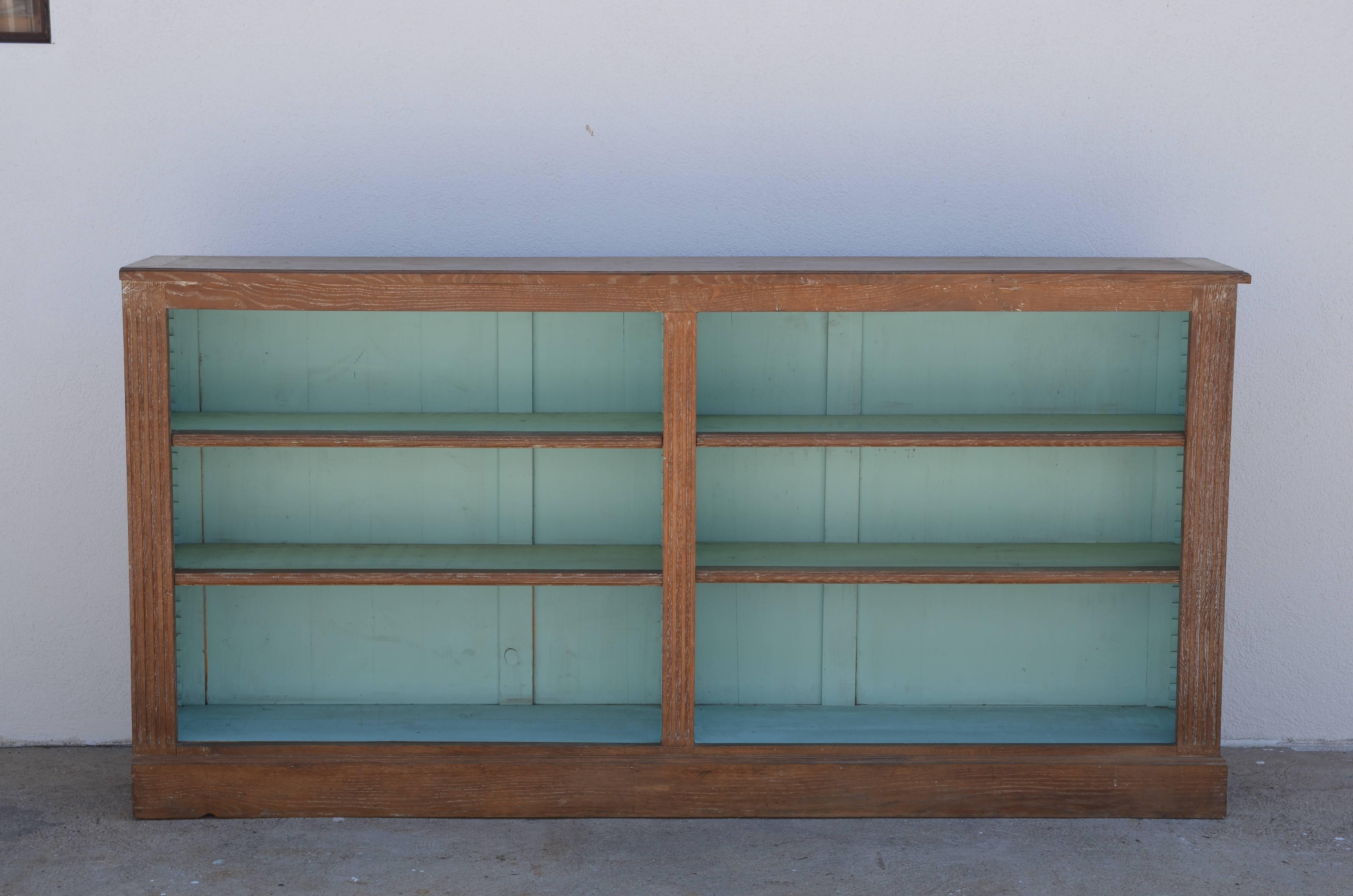 Rare Pair of Matching Louis XVI Style Cerused Oak French Bookcases In Good Condition In Los Angeles, CA