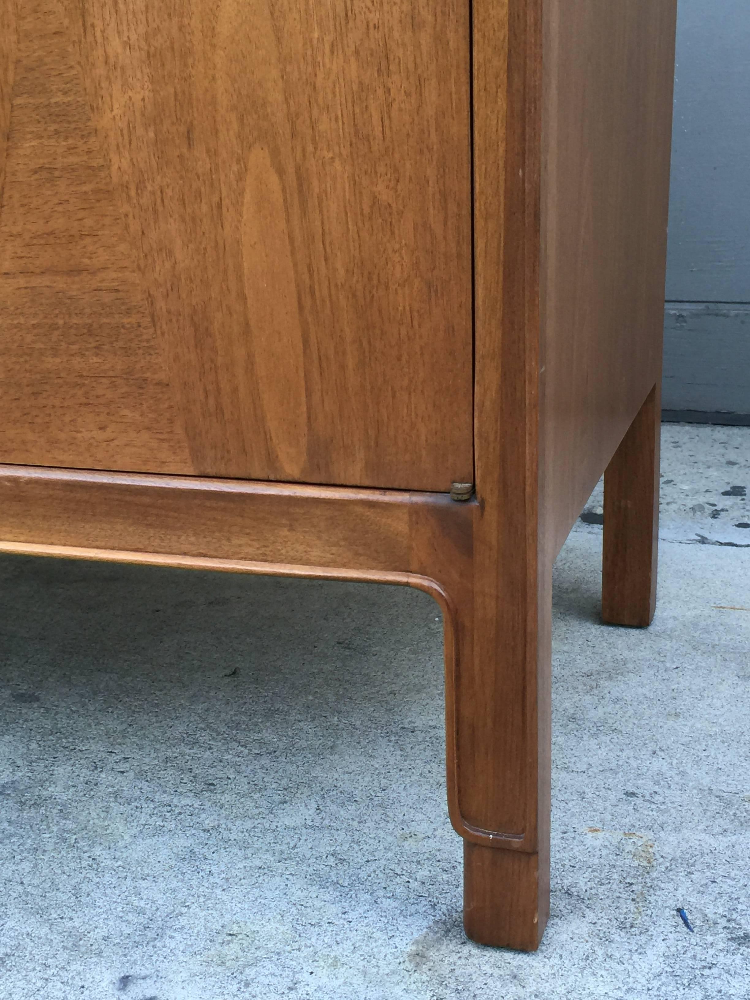 Polished Impeccable Walnut Buffet or Sideboard by John Stuart for Mount Airy