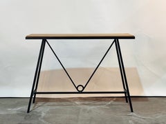 Outdoor 'Trapèze' Teak Console by Design Frères