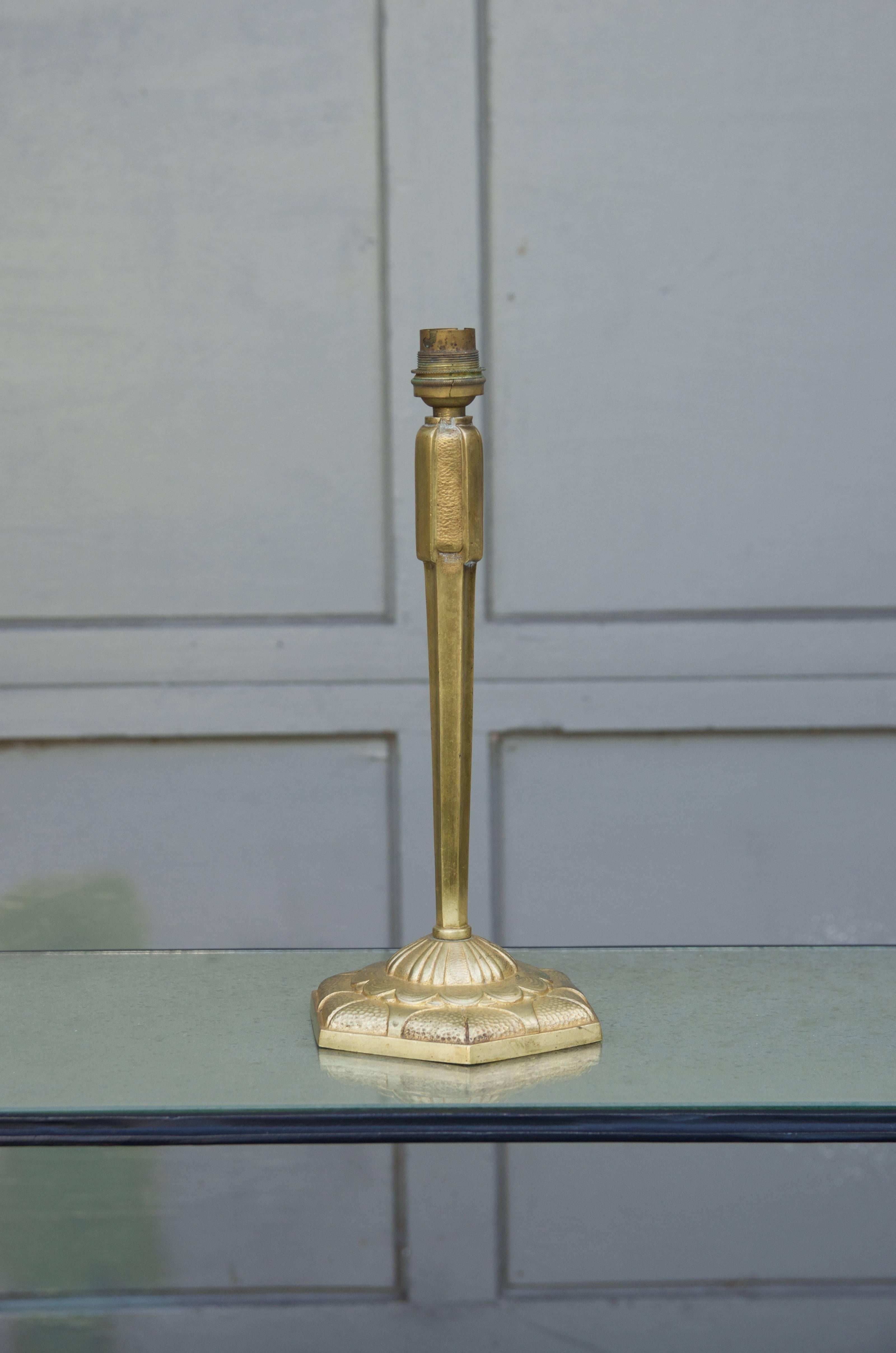 Gilt Bronze French Art Deco Table Lamp 1