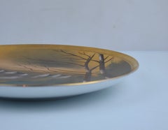 Pair of Hand-Painted Porcelain Plates by Carlos Alberto Spina, circa 1980