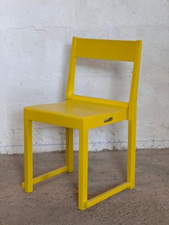 Sven Markelius 6 yellow restored 1932 stacking chairs Sweden