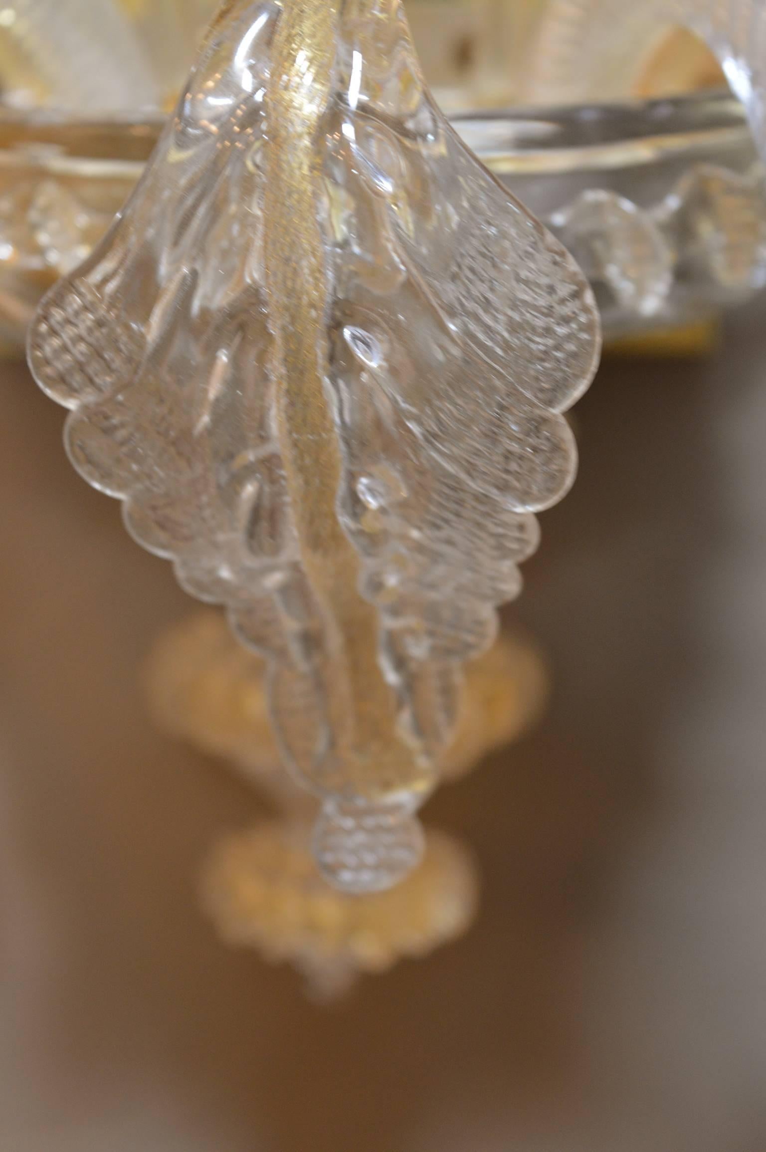 Pair of Murano Flower Sconces In Good Condition In Los Angeles, CA