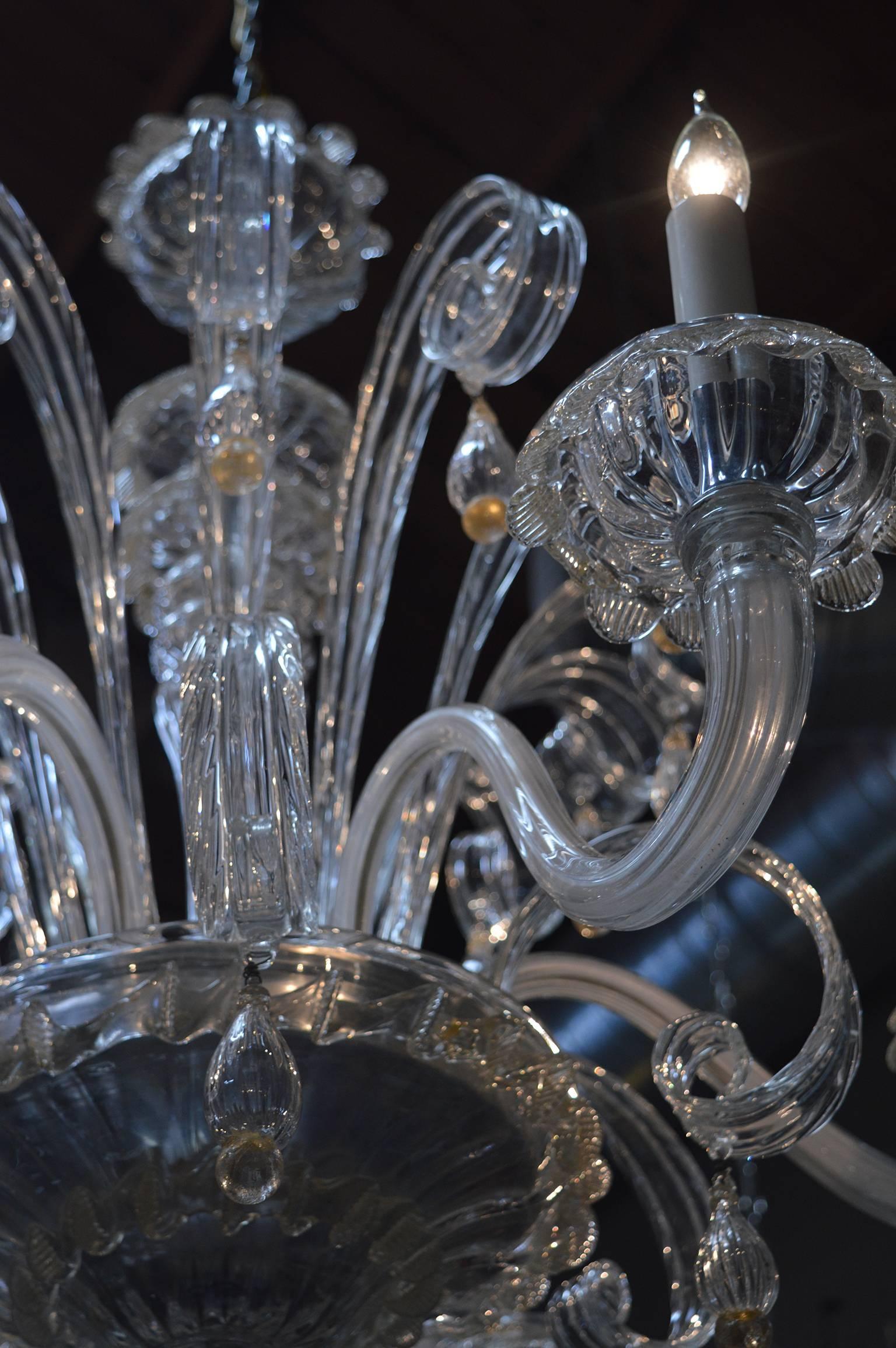 Blown Glass Murano Chandelier