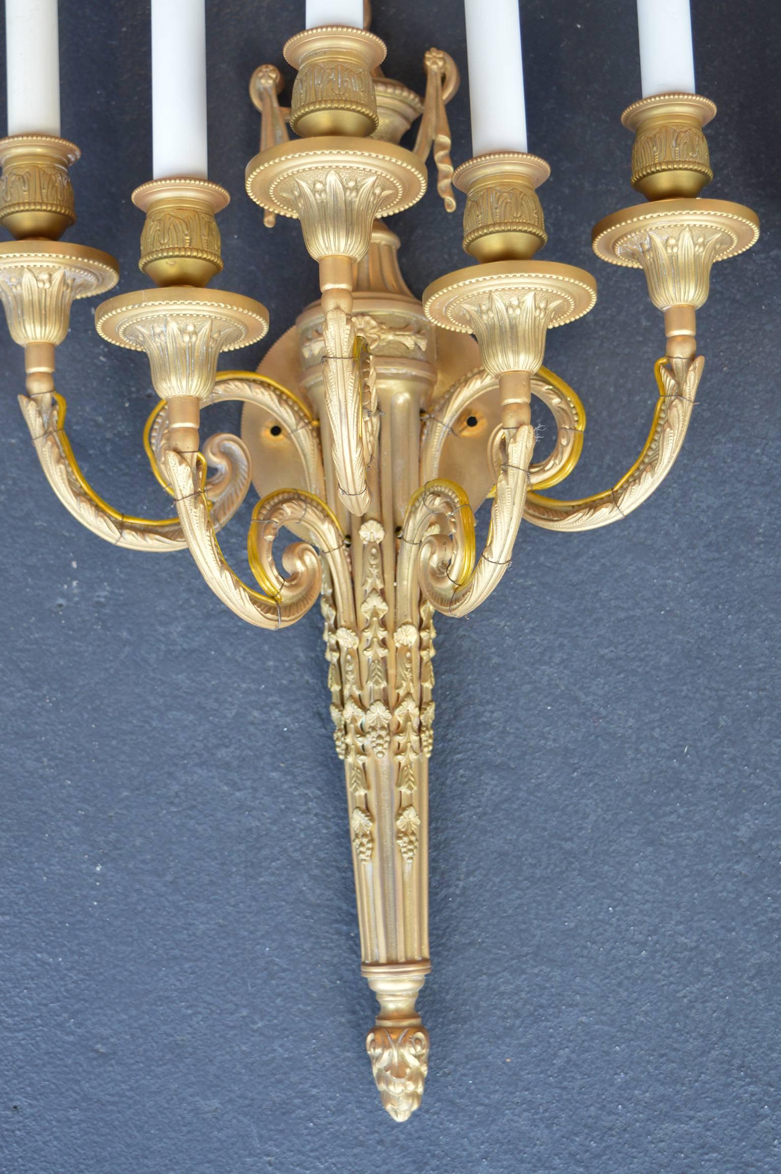 French Set of Ten Louis XVI Sconces