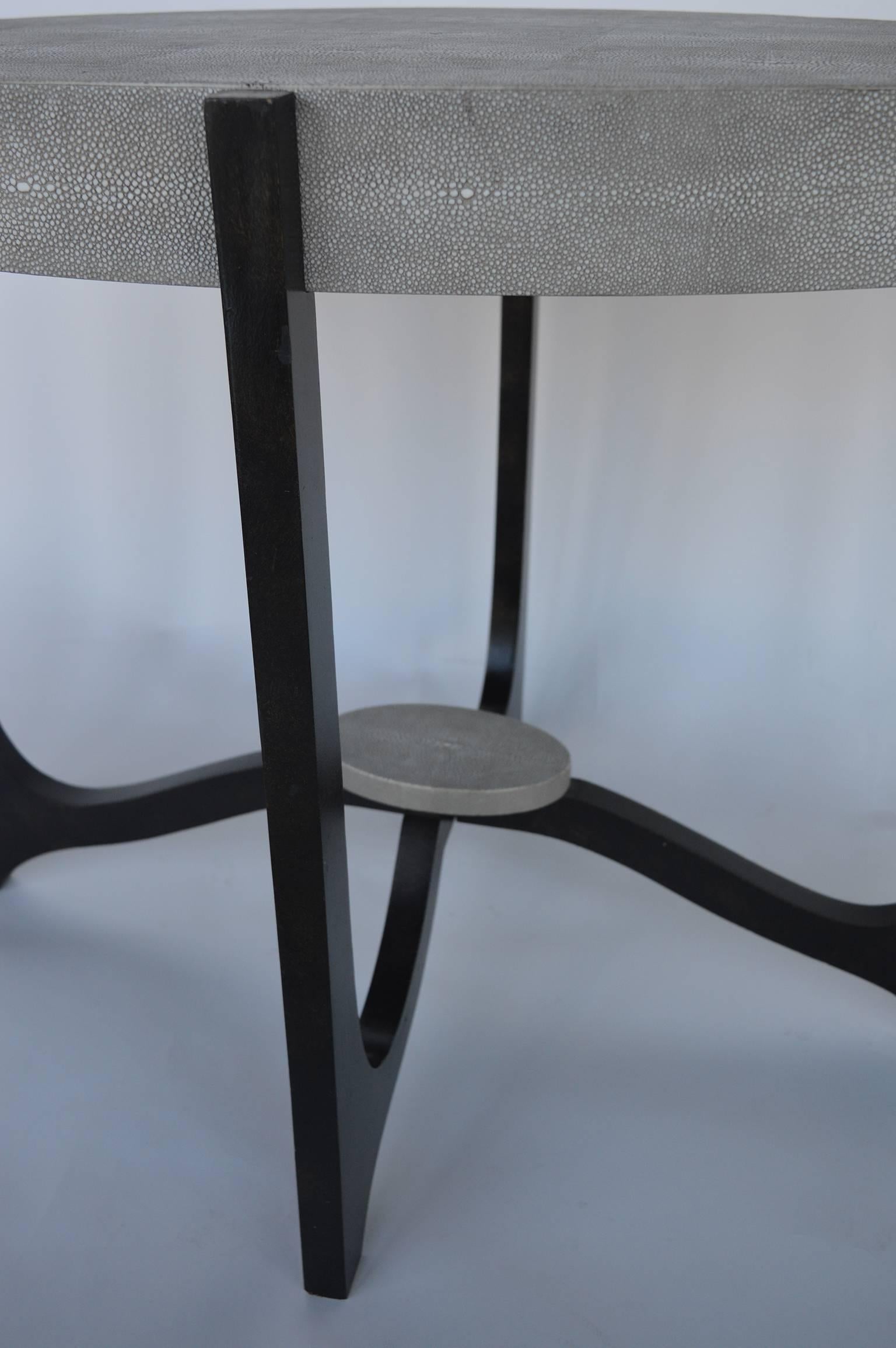 20th Century Grey Shagreen Side Table