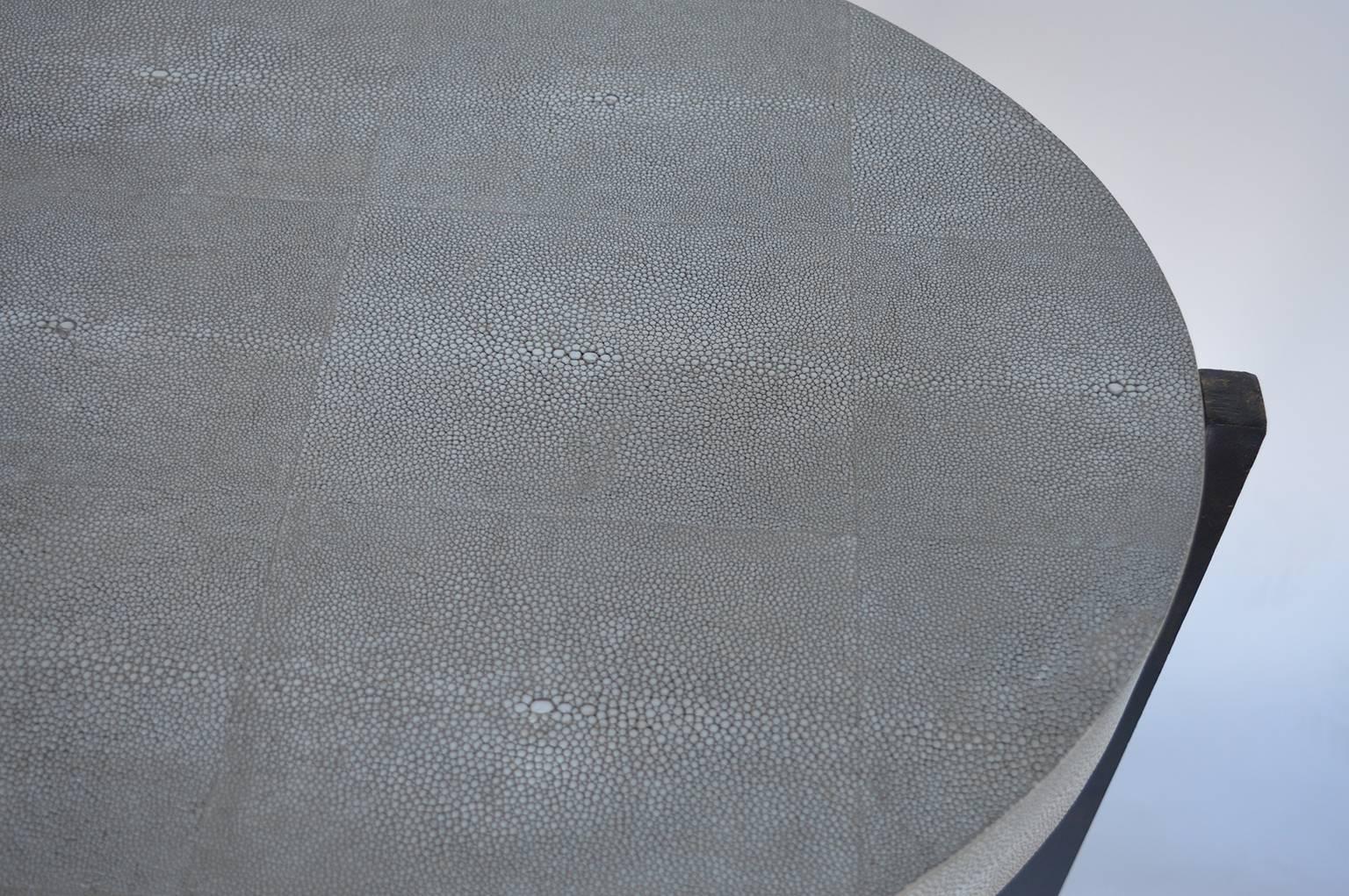 Grey Shagreen Side Table 1