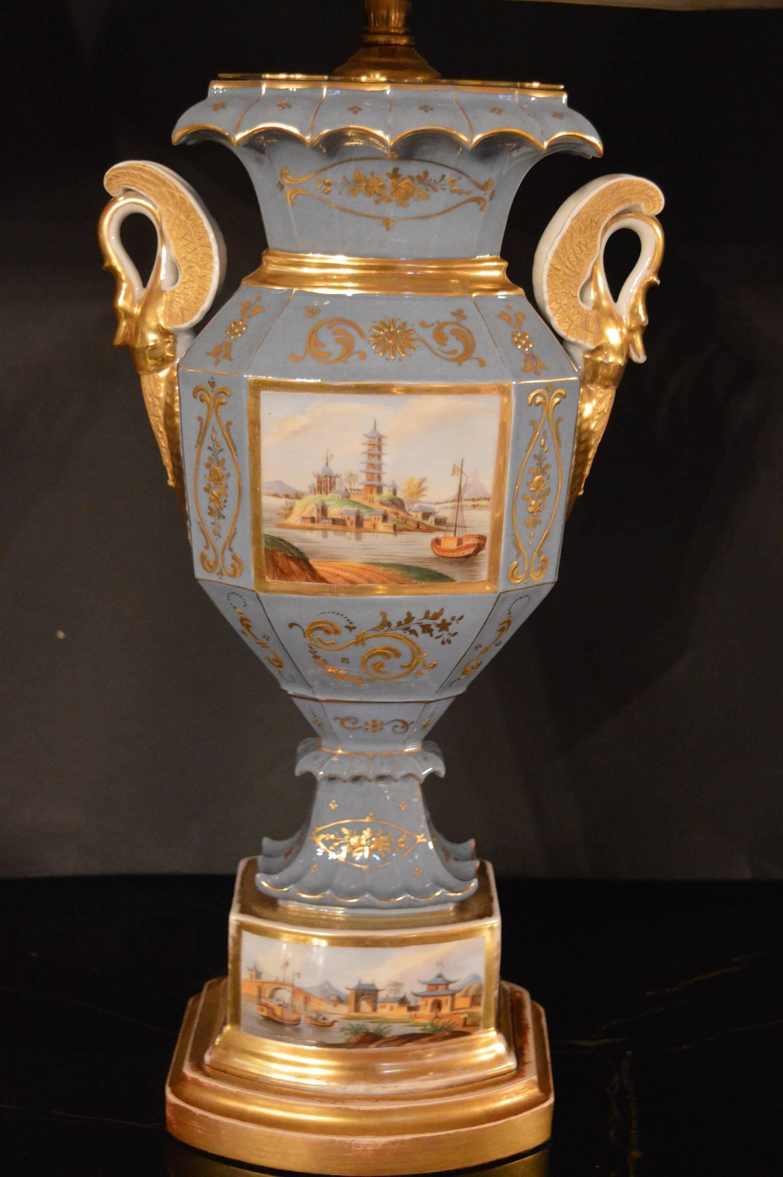 Pair of Italian Porcelain Lamps 1