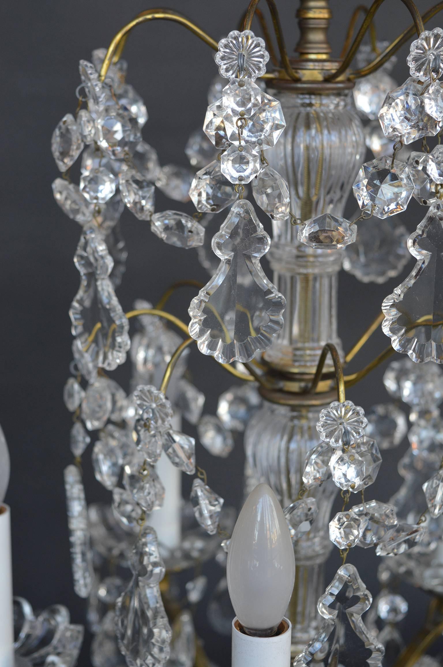 20th Century Pair of Crystal Geraldos For Sale