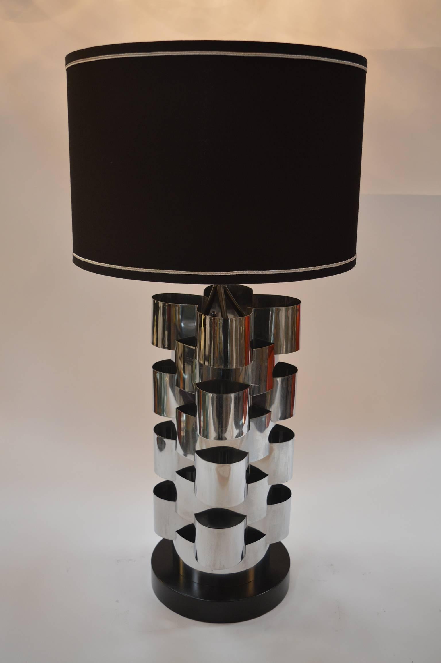 Curtis Jere Chrome Lamp In Good Condition In Los Angeles, CA