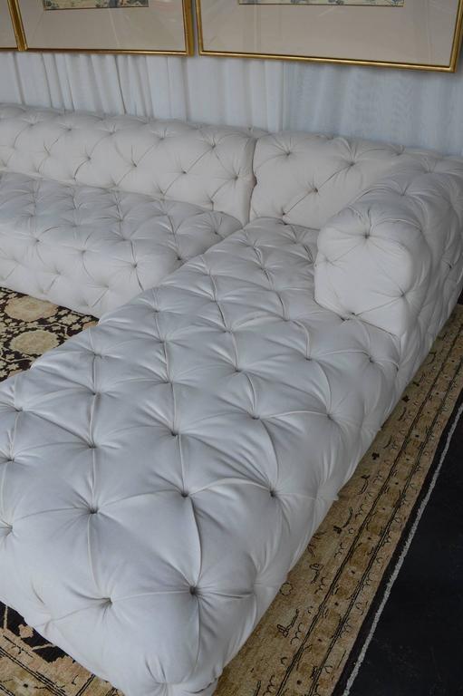Large Tufted Sofa at 1stDibs
