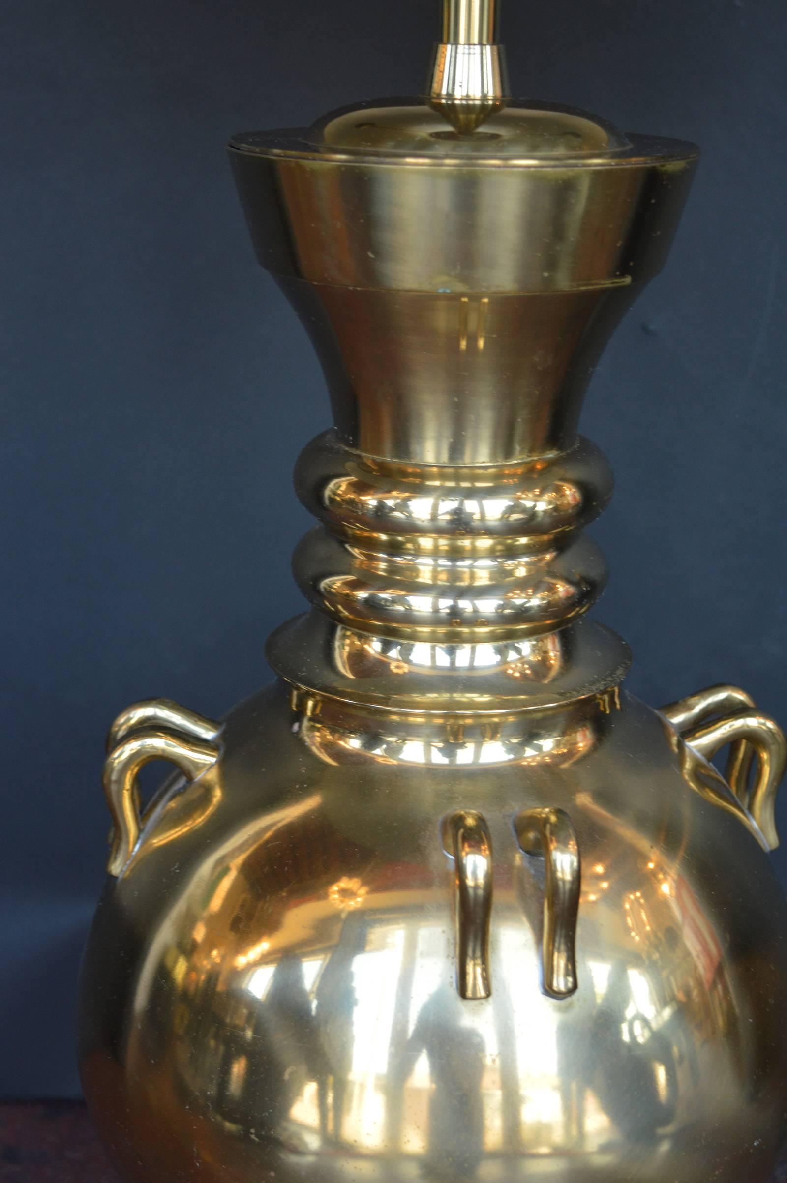 American Pair of Bronze Lamps