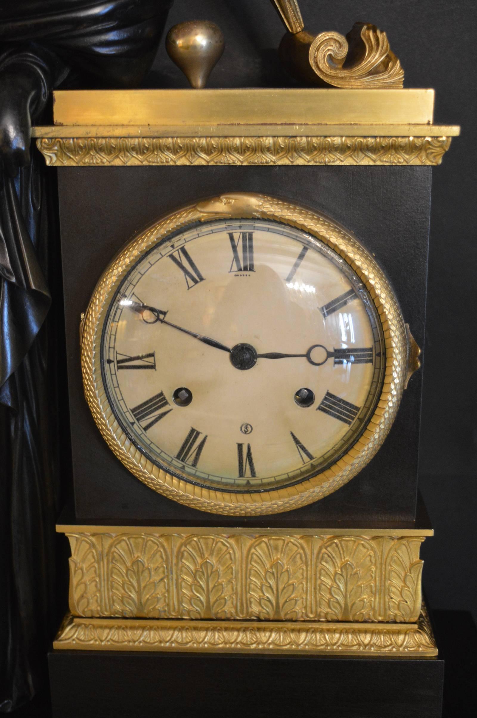 19th Century Empire French Clock For Sale 1