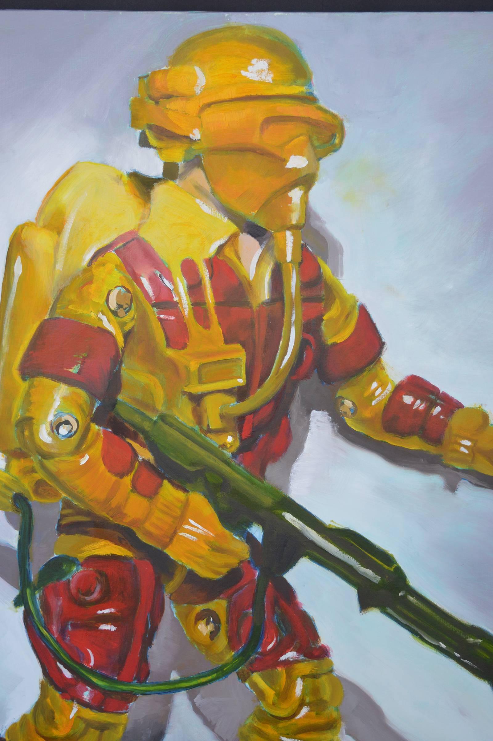 American Oil on Canvas of a Toy Soldier For Sale