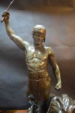 Bronze Sculpture of Lion Tamer
