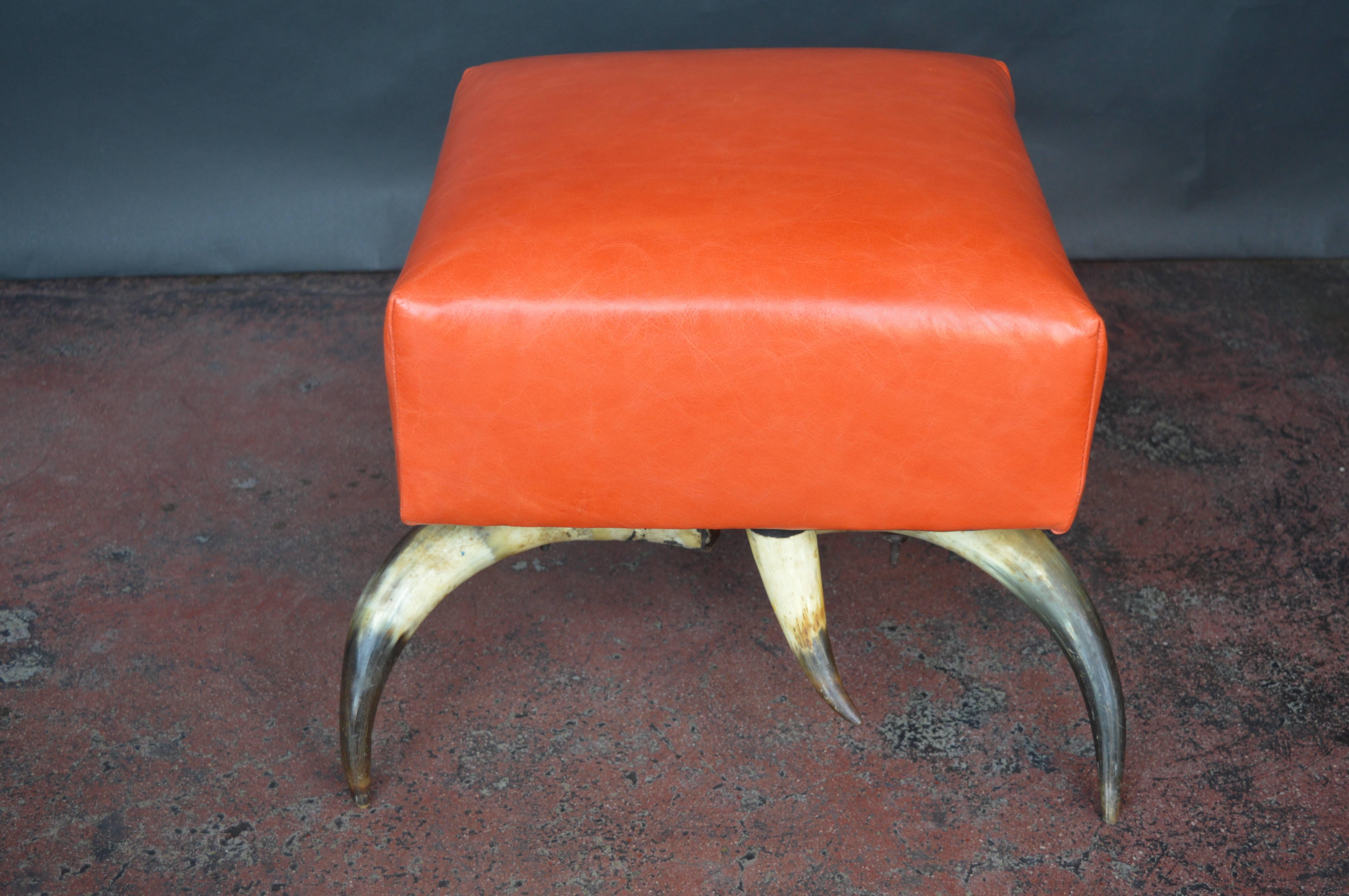 Cow Horn Chair with Ottoman For Sale 1