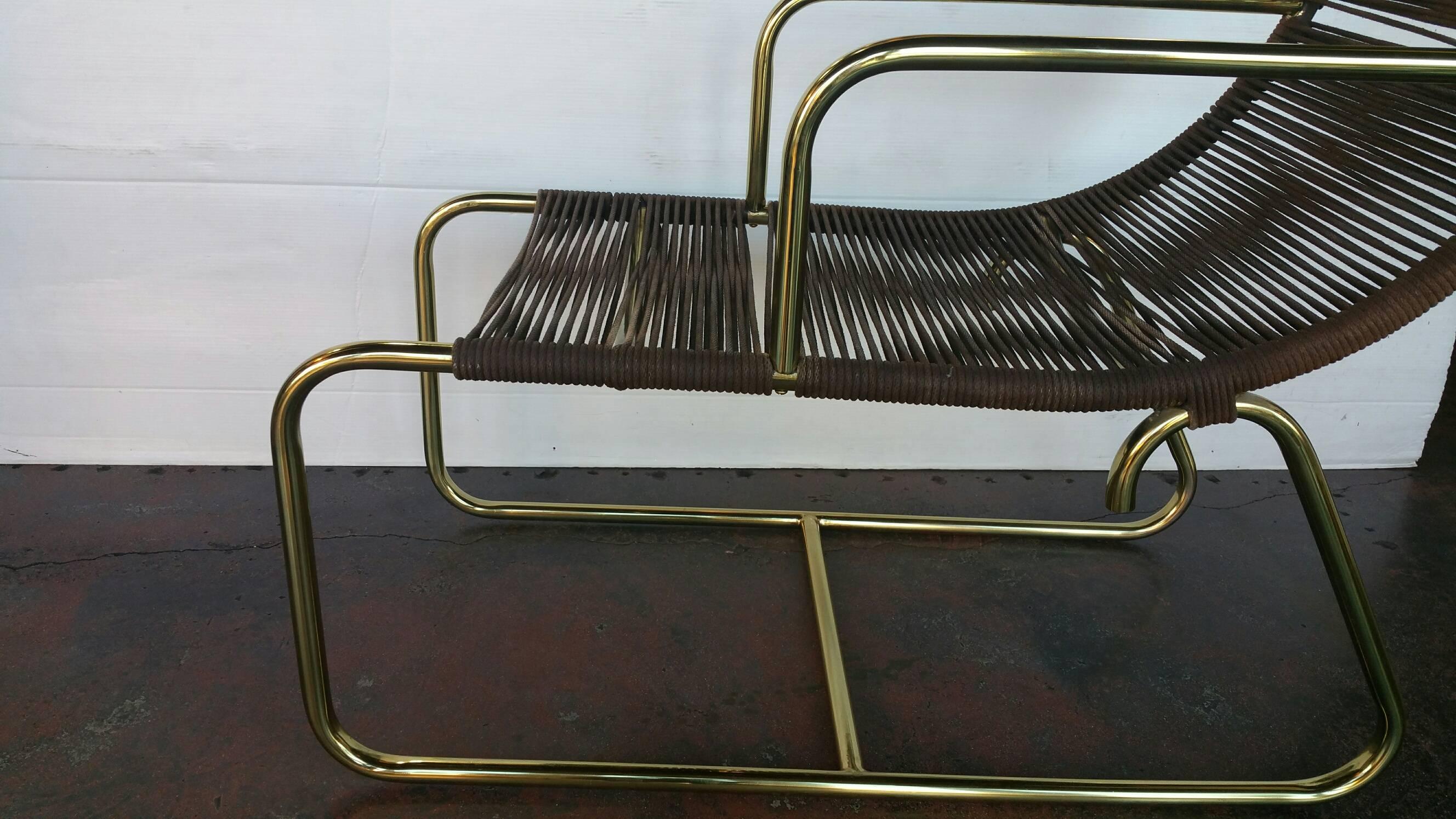 Mid-20th Century Pair of Sleigh Chairs in the Style of Walter Lamb For Sale