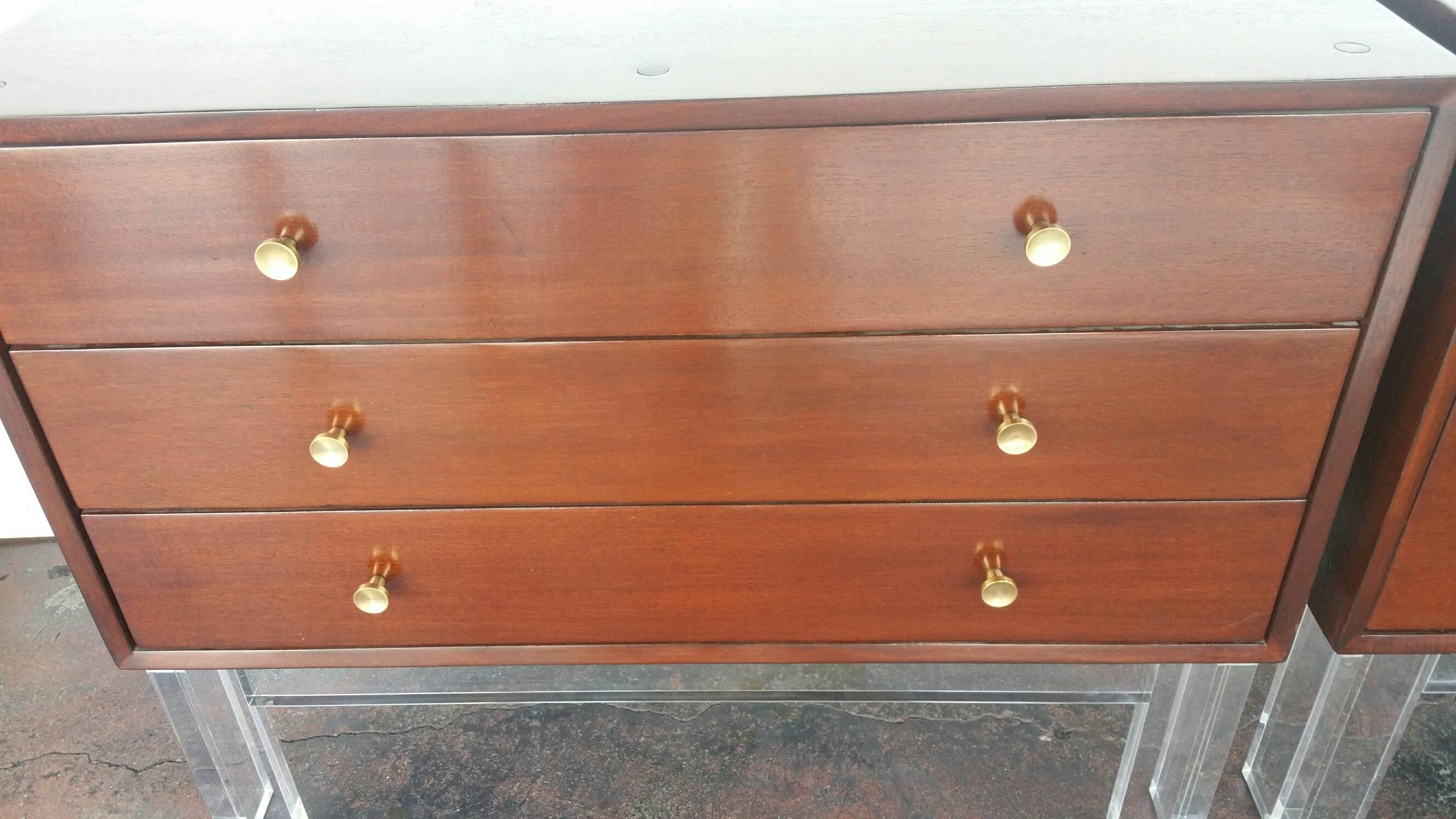 American Pair of Commodes or Nightstands by Mengel Module
