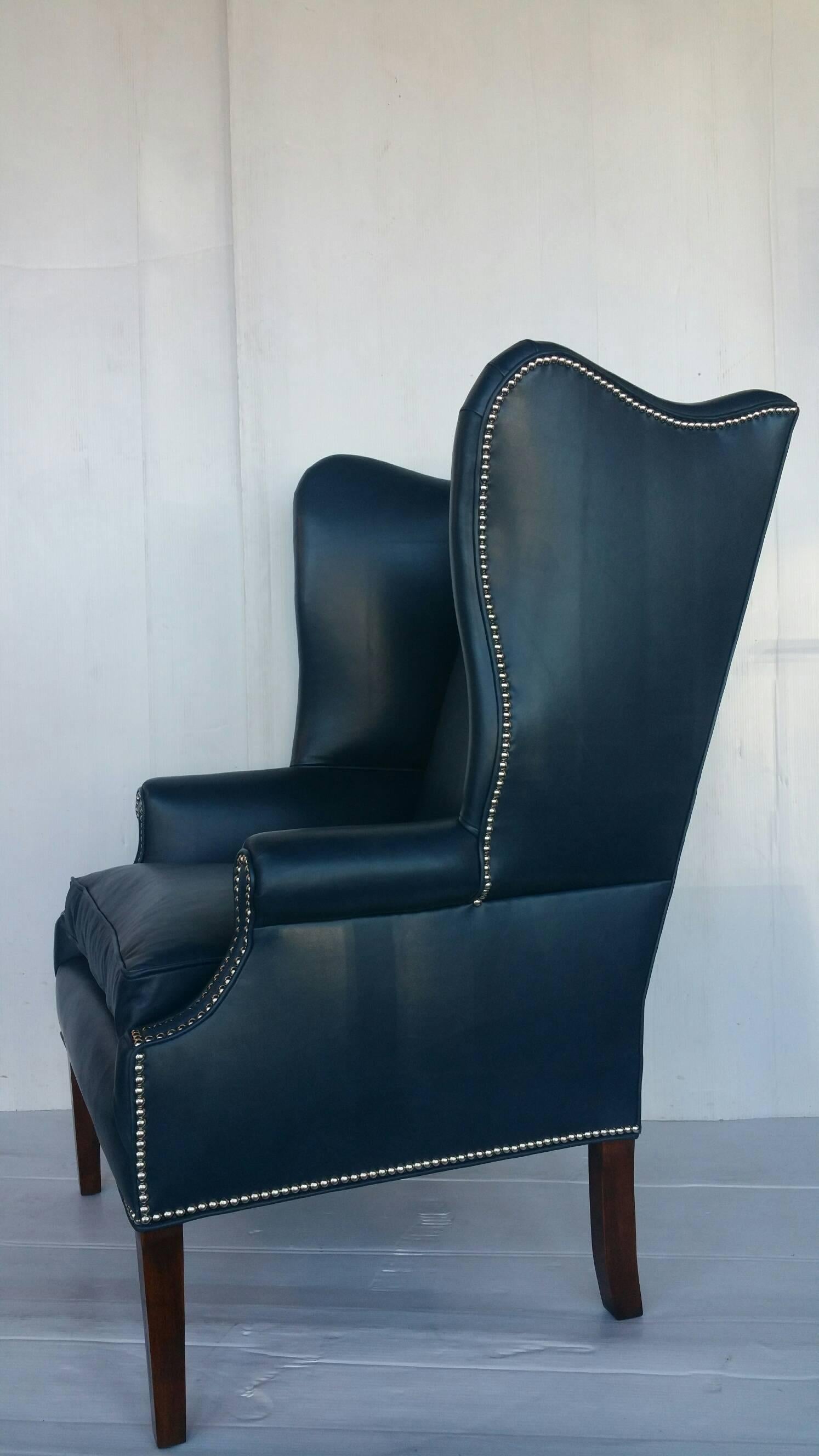Mid-20th Century Pair of Wingback Chairs