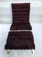Pair of DIA Lounge Chairs with Ottomans