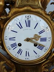 Large French 19th Century Ormolu Mantel Clock by Raingo Frères