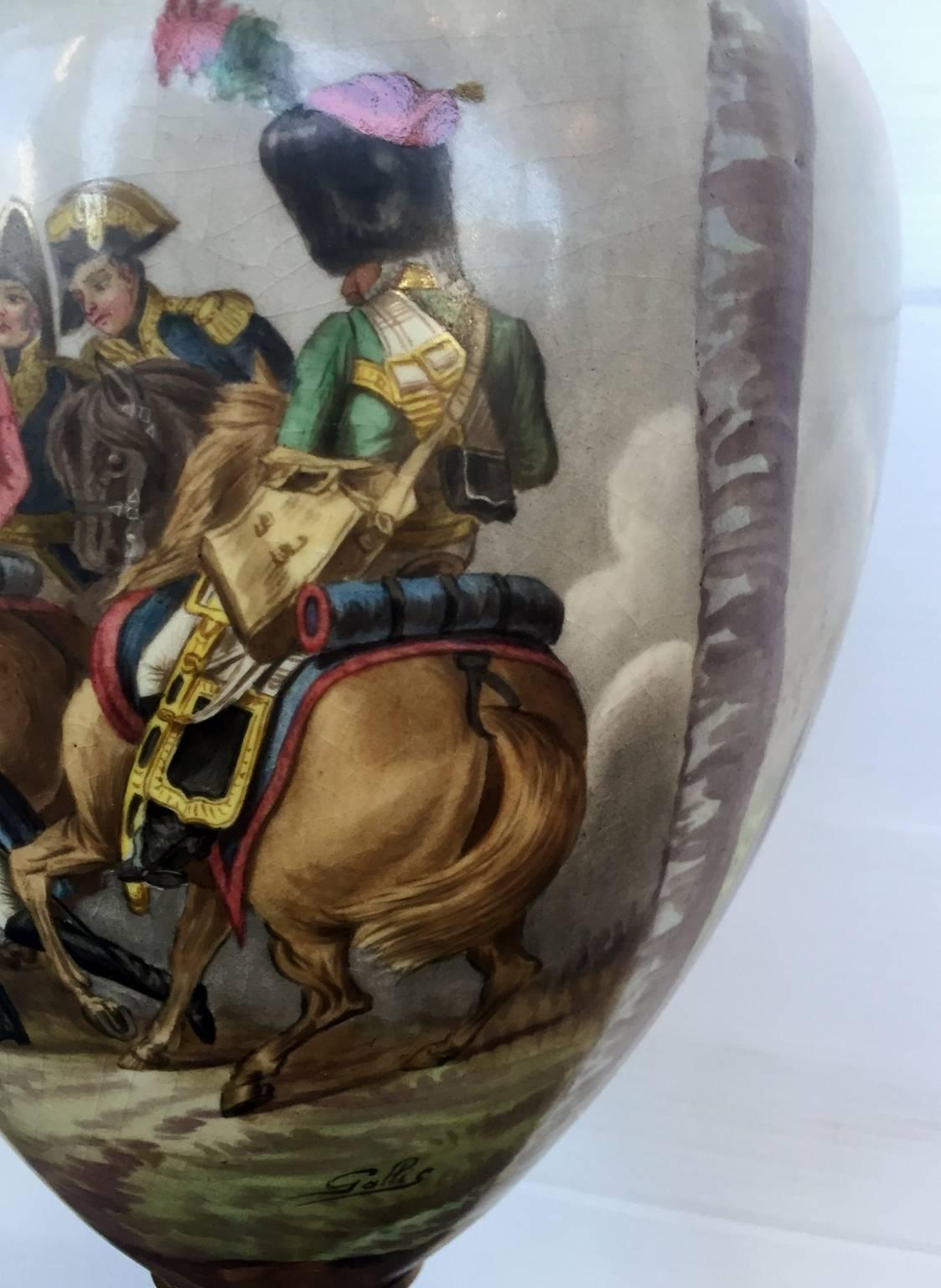 Pair of 19th Century Napoleonic Sevres Porcelain Vases 2