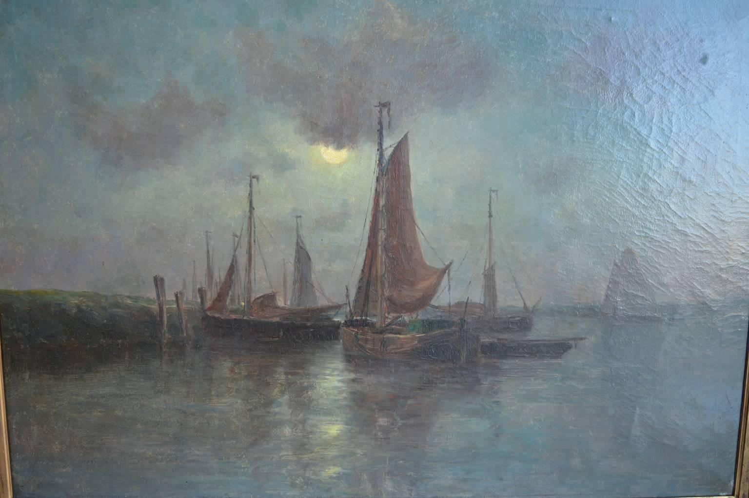 19th century oil painting on canvas signed by Romain Steppe.

Measurements of canvas height 27.50
