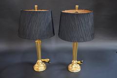 Paar blattgoldene Bryan Cox-Lampen