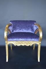 Set of Four Modernismo Giltwood Fauteuils in the Manner of Joan Busquets