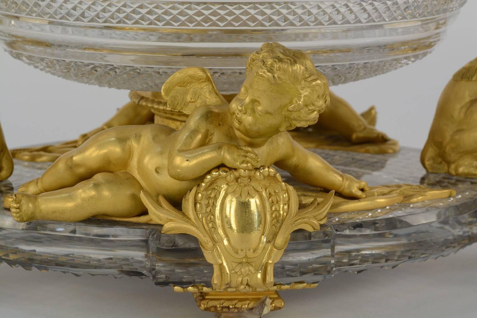 Ornate 19th Century Baccarat Centerpiece 1