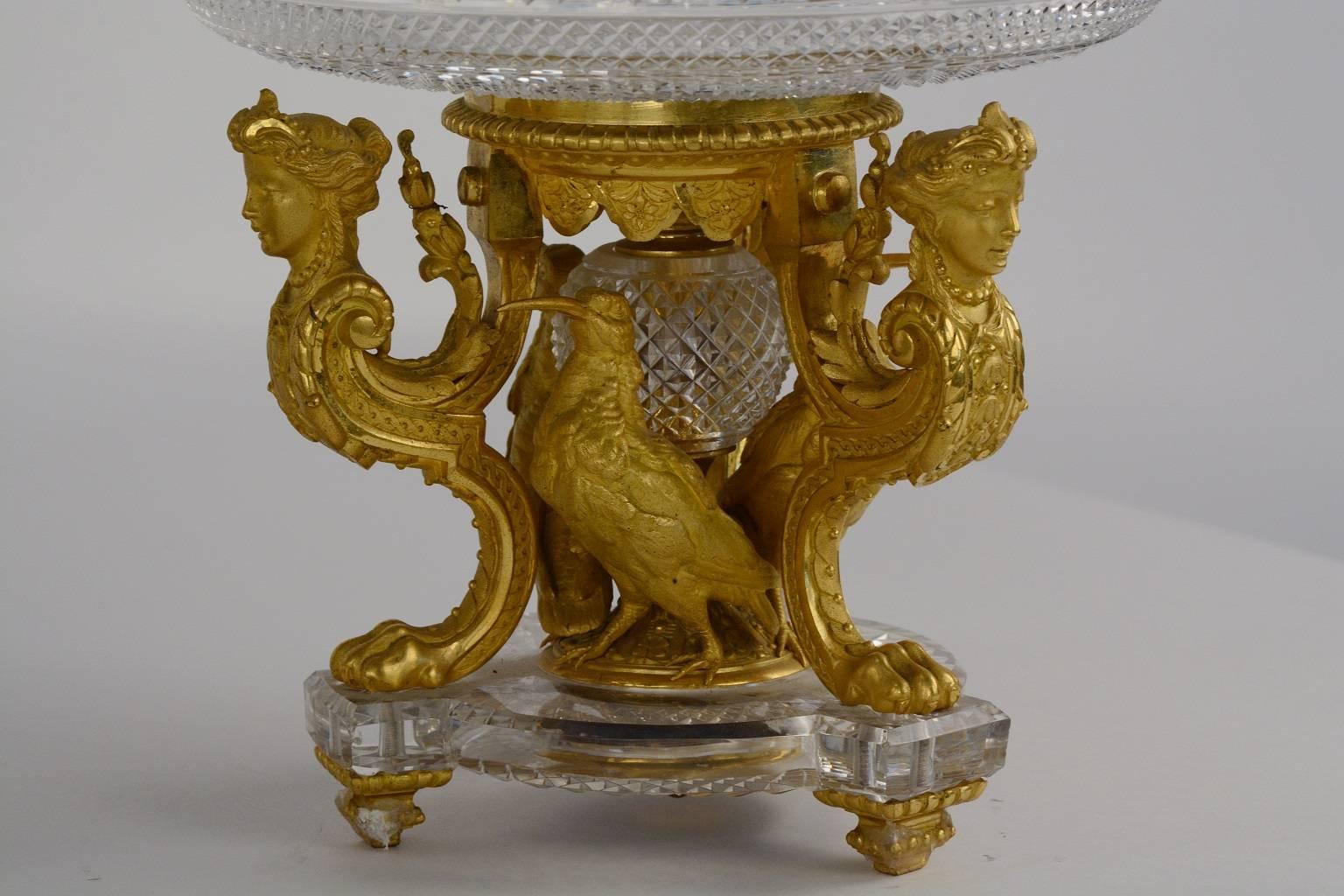 Ornate 19th Century Baccarat Centerpiece 3