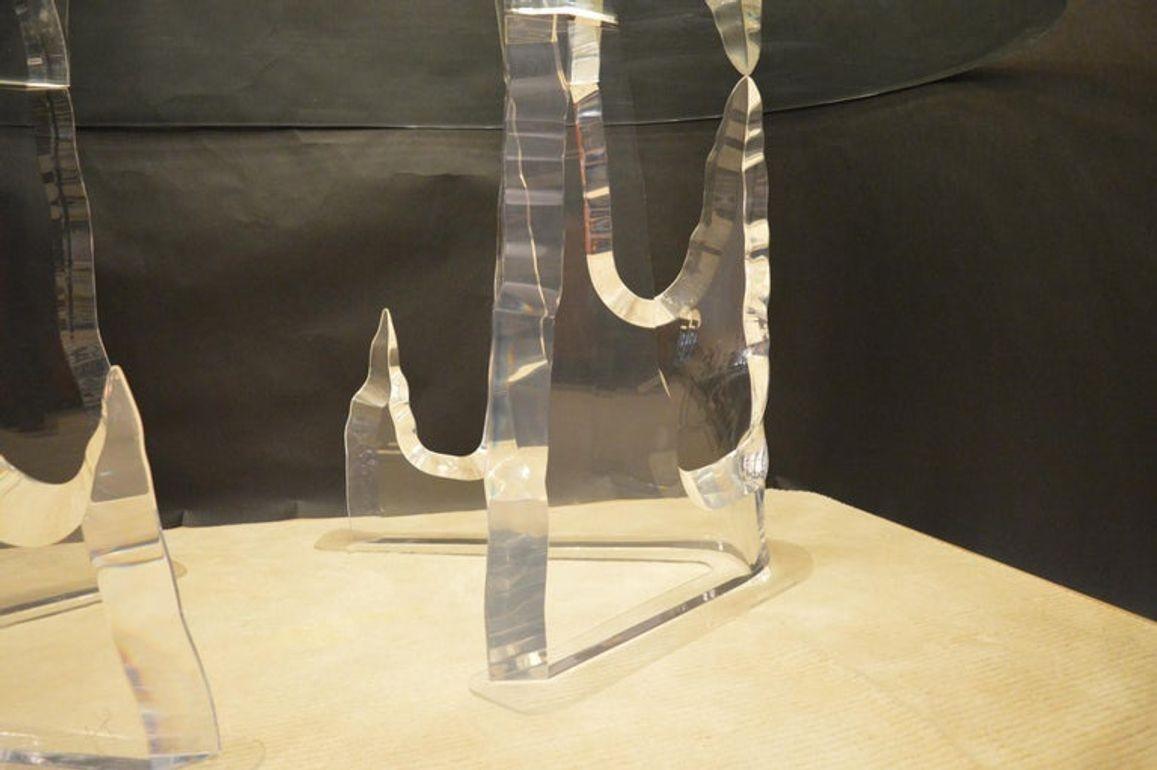 Glass Stunning Signed Lion in Frost 