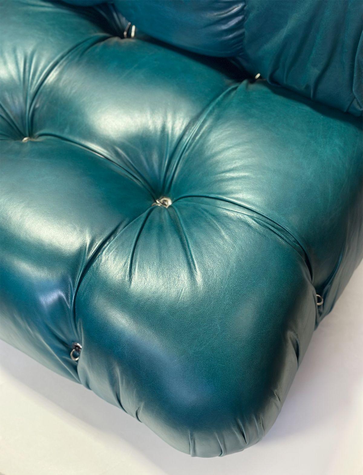 Cuir Canapé coloré en cuir Camaleonda à quatre pièces par Mario Bellini pour B&B Italia. en vente