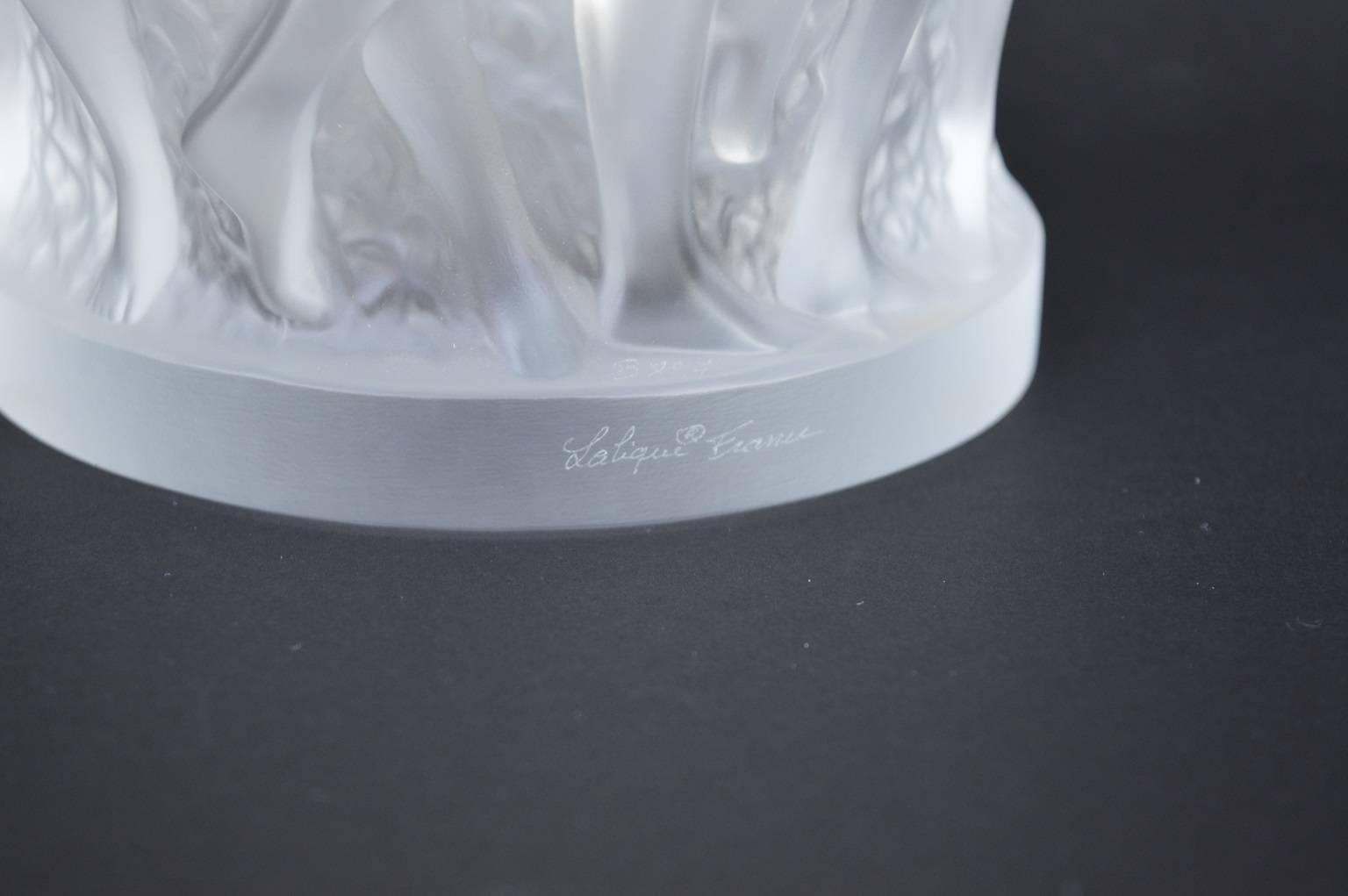 Glass Lalique Bacchantes Vase