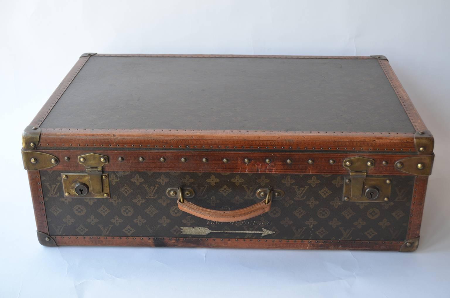 Early 20th Century Set of Three Louis Vuitton Suitcases
