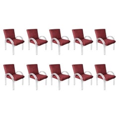 Ensemble de dix chaises de salle à manger en Lucite de Charles Hollis Jones, USA, vers 1970