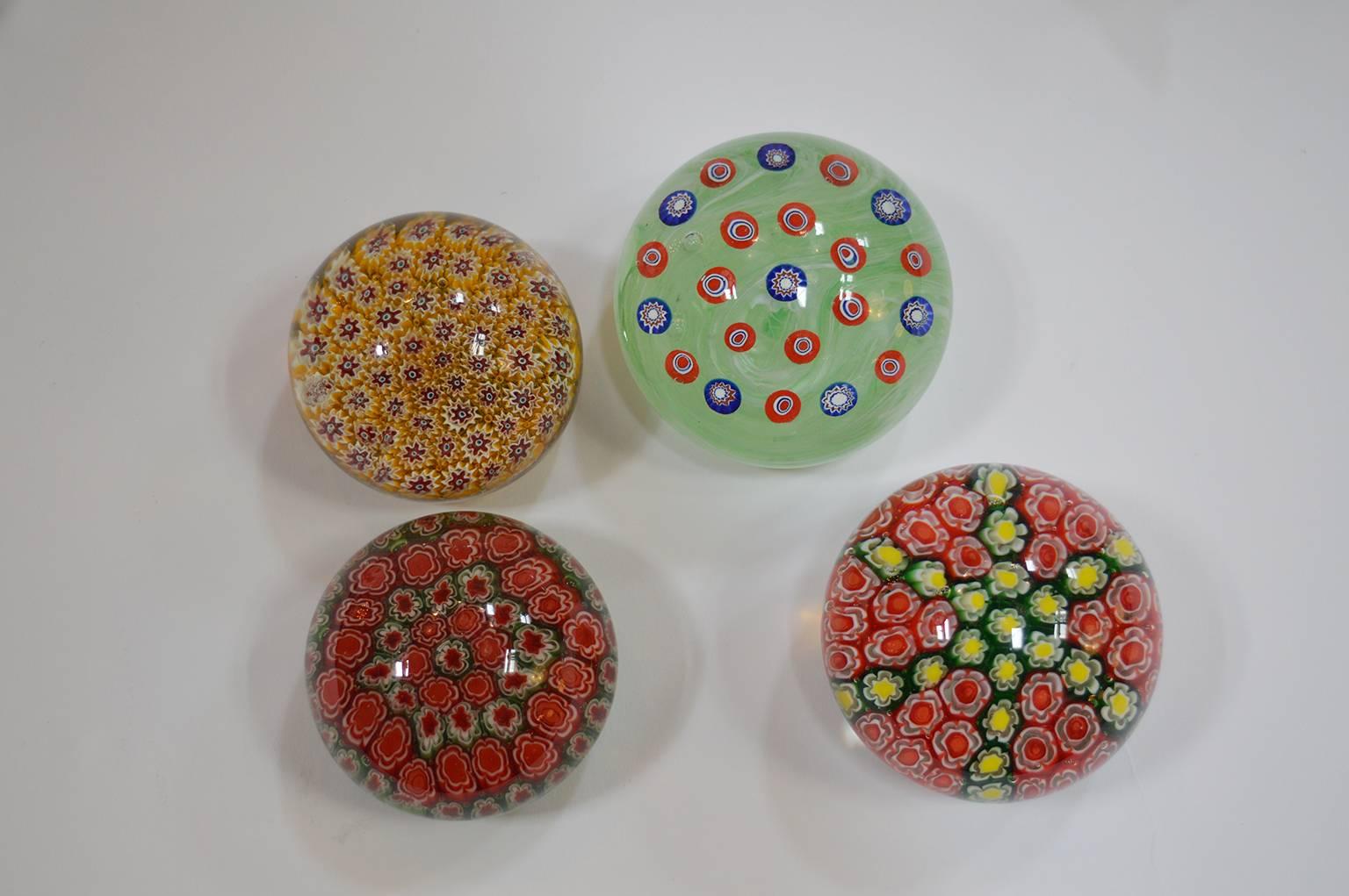 Collection of Art Glass Paper Weights In Excellent Condition In Los Angeles, CA